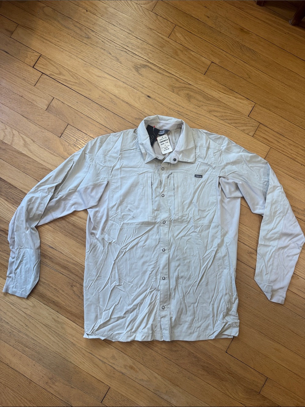 Orvis Men's Long-Sleeve Button-Down Shirt - Light Gray